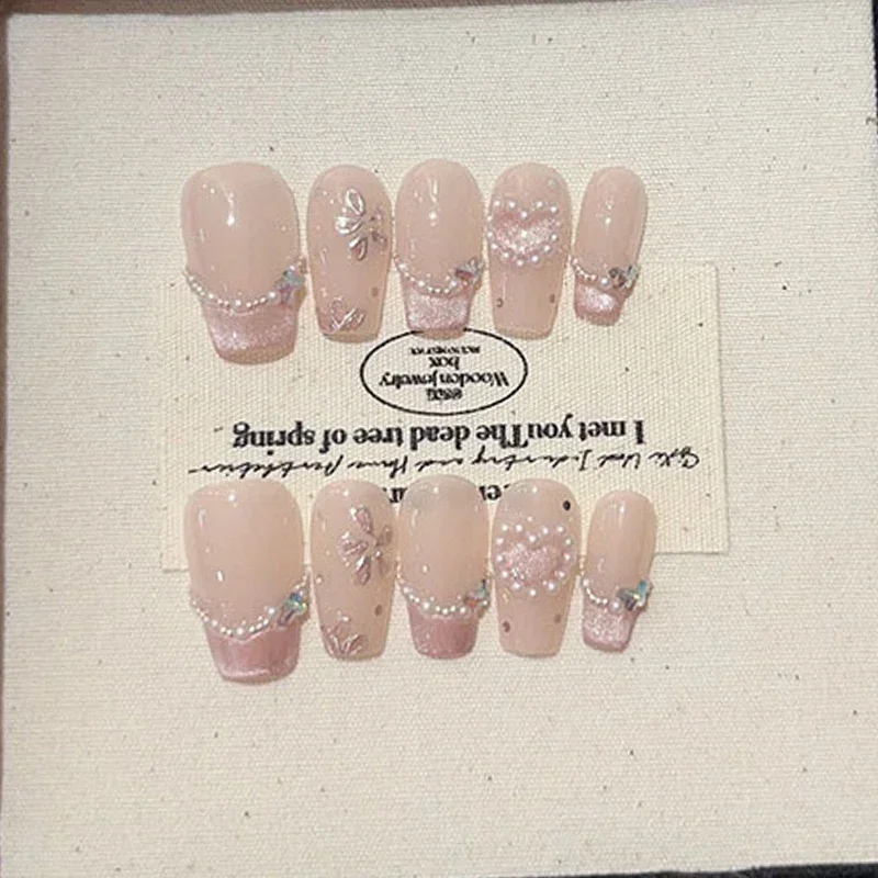 Nail Art Pink Cat Eye - Poudre Oeil de Chat Rose Fait