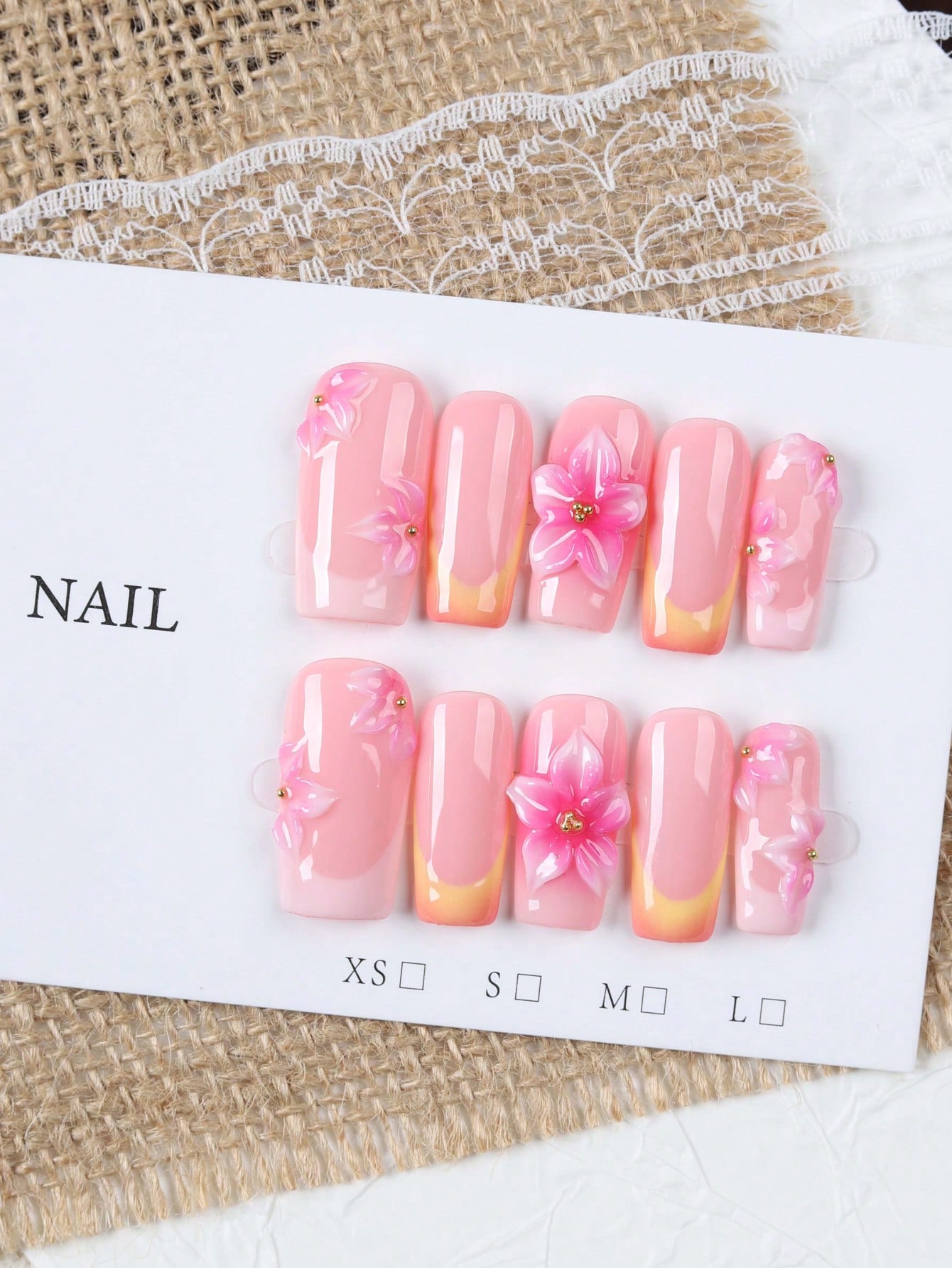 Nail Art France - 10 faux ongles à presser de