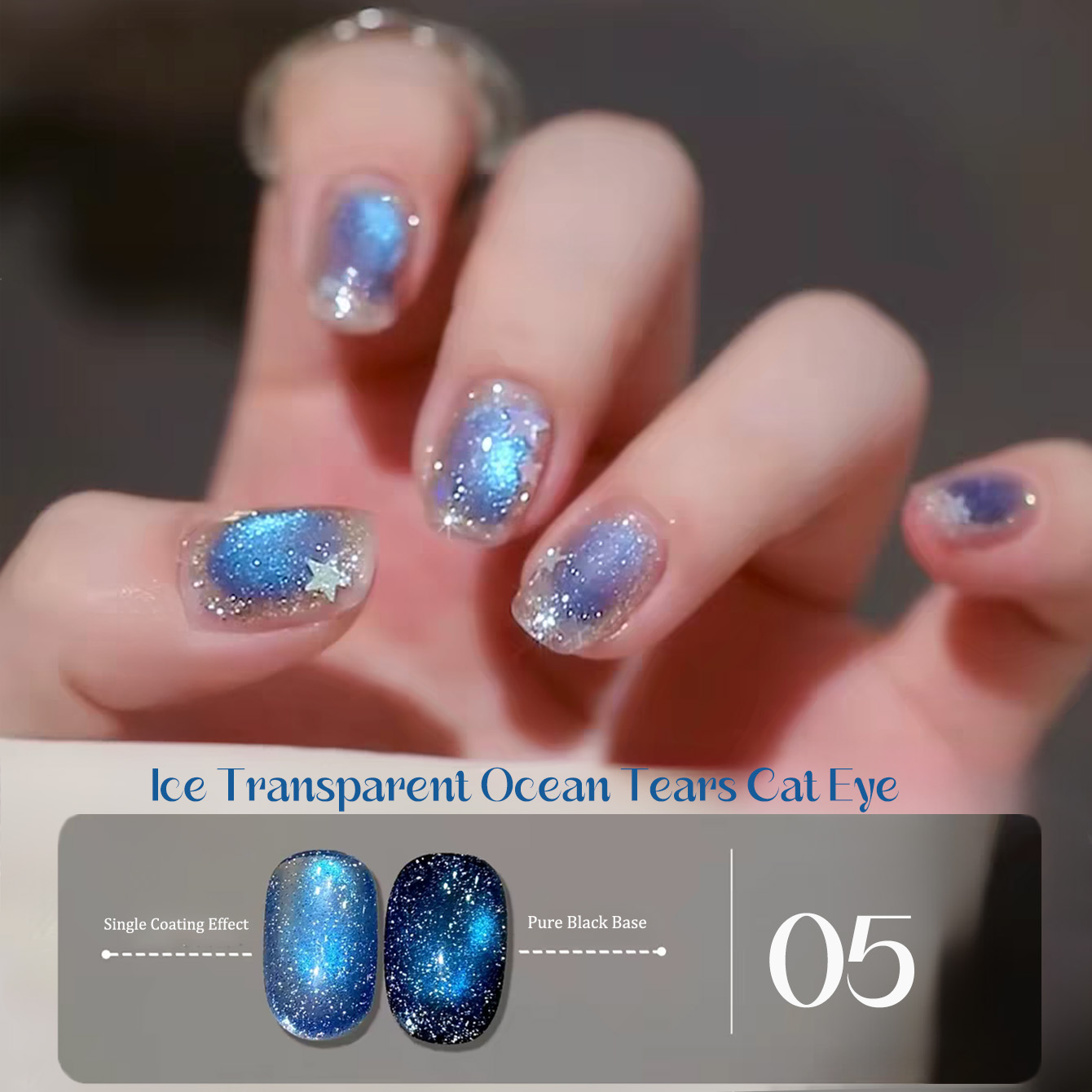 Nail Art Ice Blue - SHAKA 1-8 pièces – Vernis à