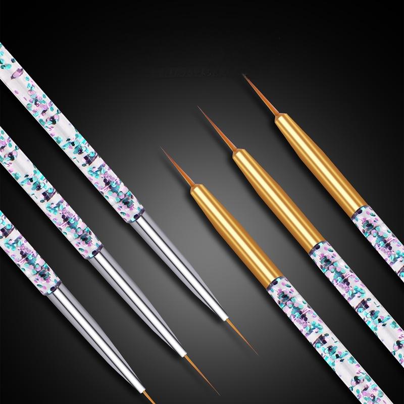 Nail Art France - Lot de 3 pinceaux transparents pour