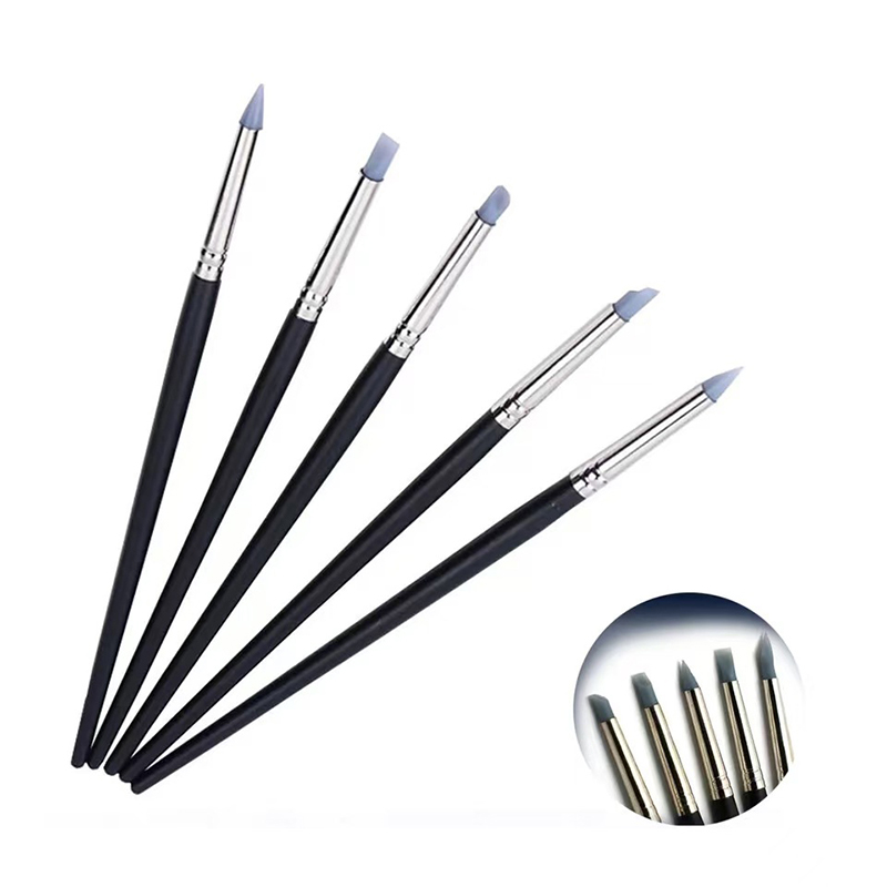 5 stylos pinceaux en silicone  - Nail Fan Brush avis et prix
