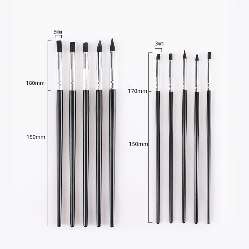 5 stylos pinceaux en silicone  - Nail Fan Brush avis et prix