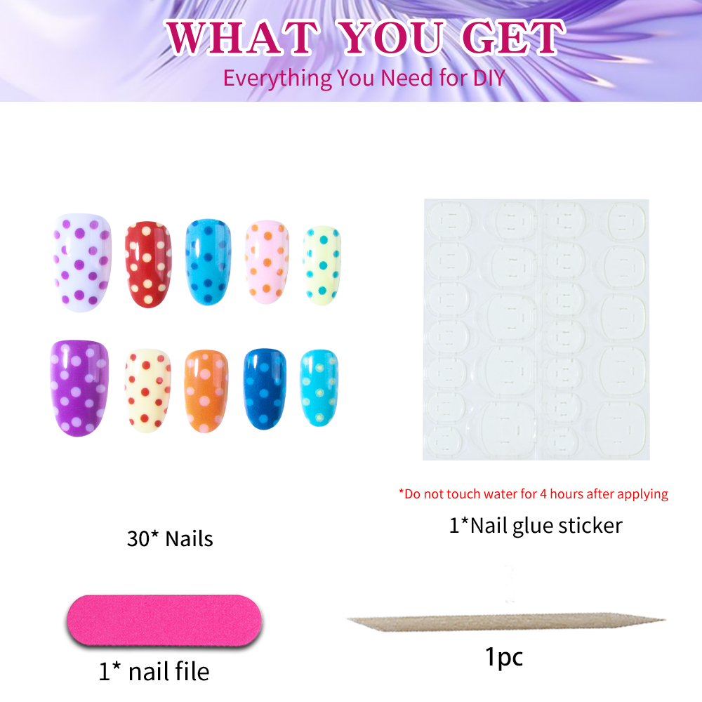 24 pièces/ensemble de faux ong - Nail Art Oval avis et prix