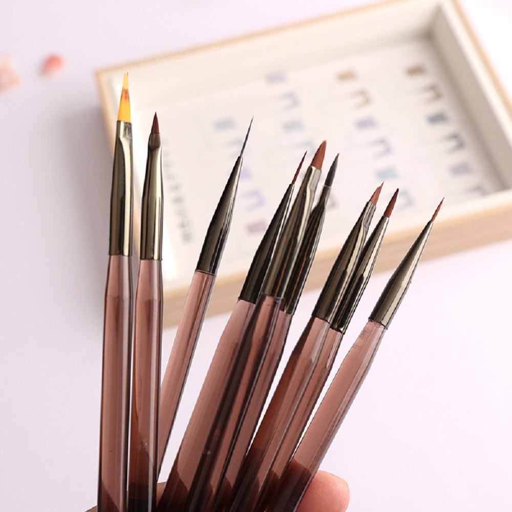 Lot de 9 pinceaux multi-têtes  - Nail Art France avis et prix