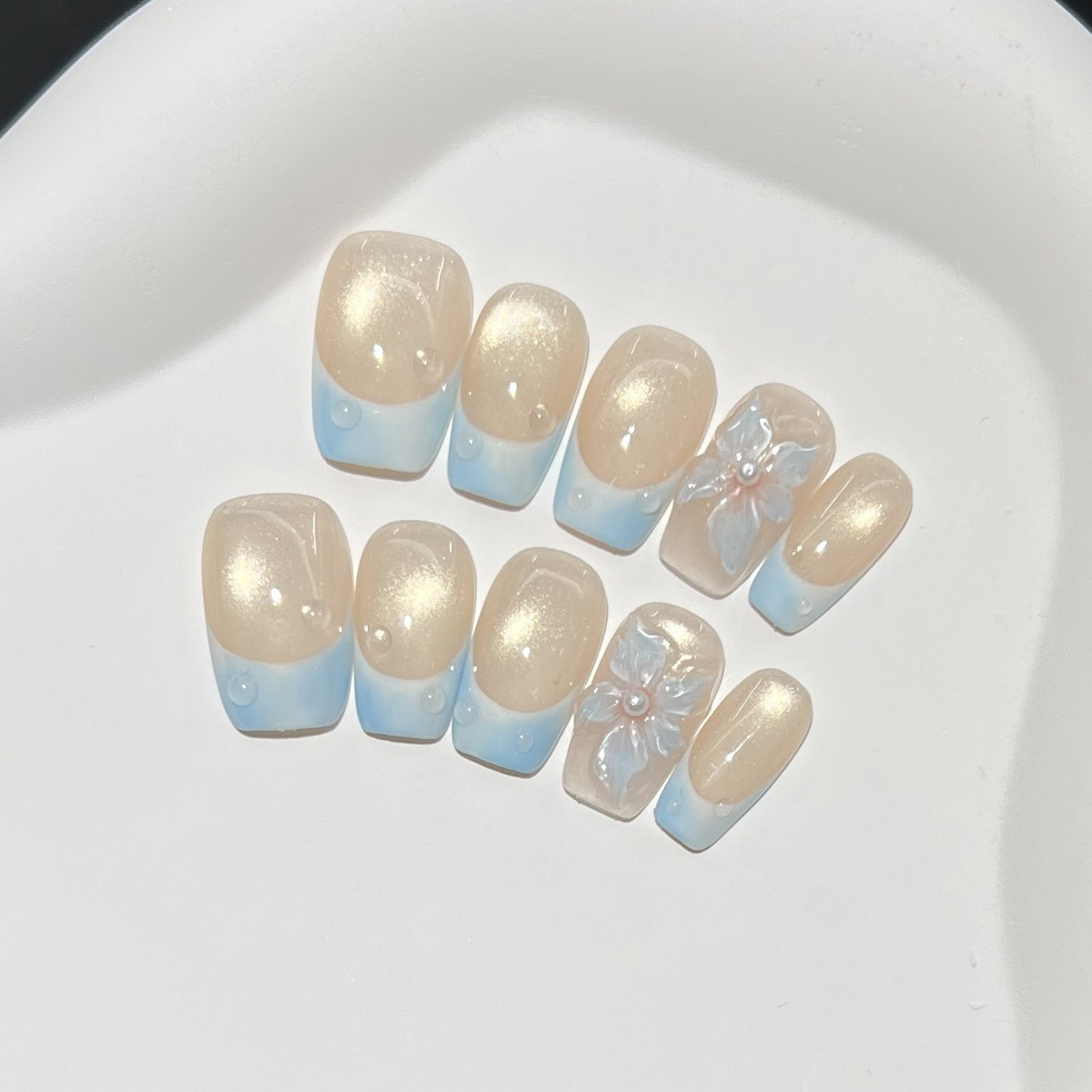10 faux ongles carrés courts b - Nail Art France avis et prix