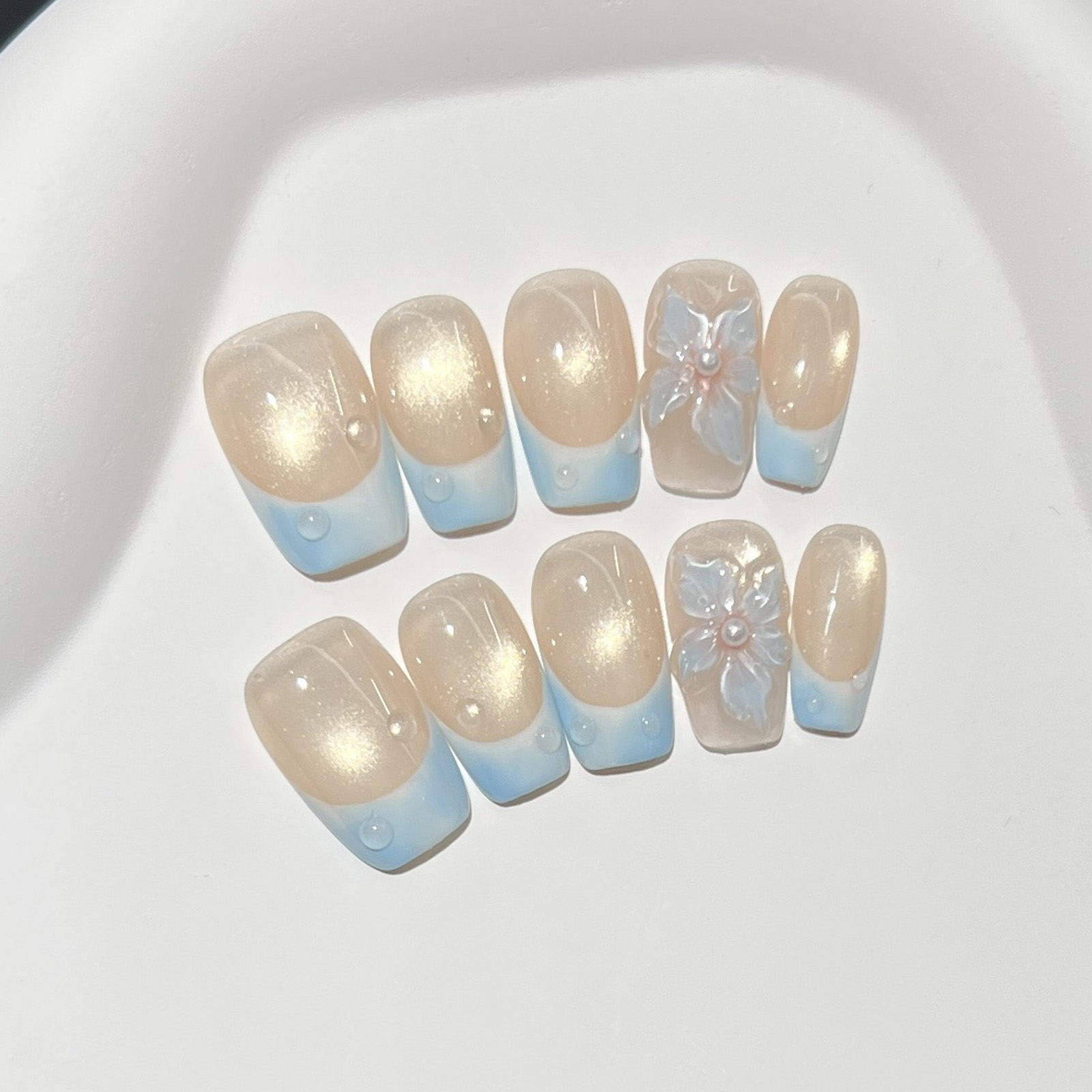 10 faux ongles carrés courts b - Nail Art France avis et prix