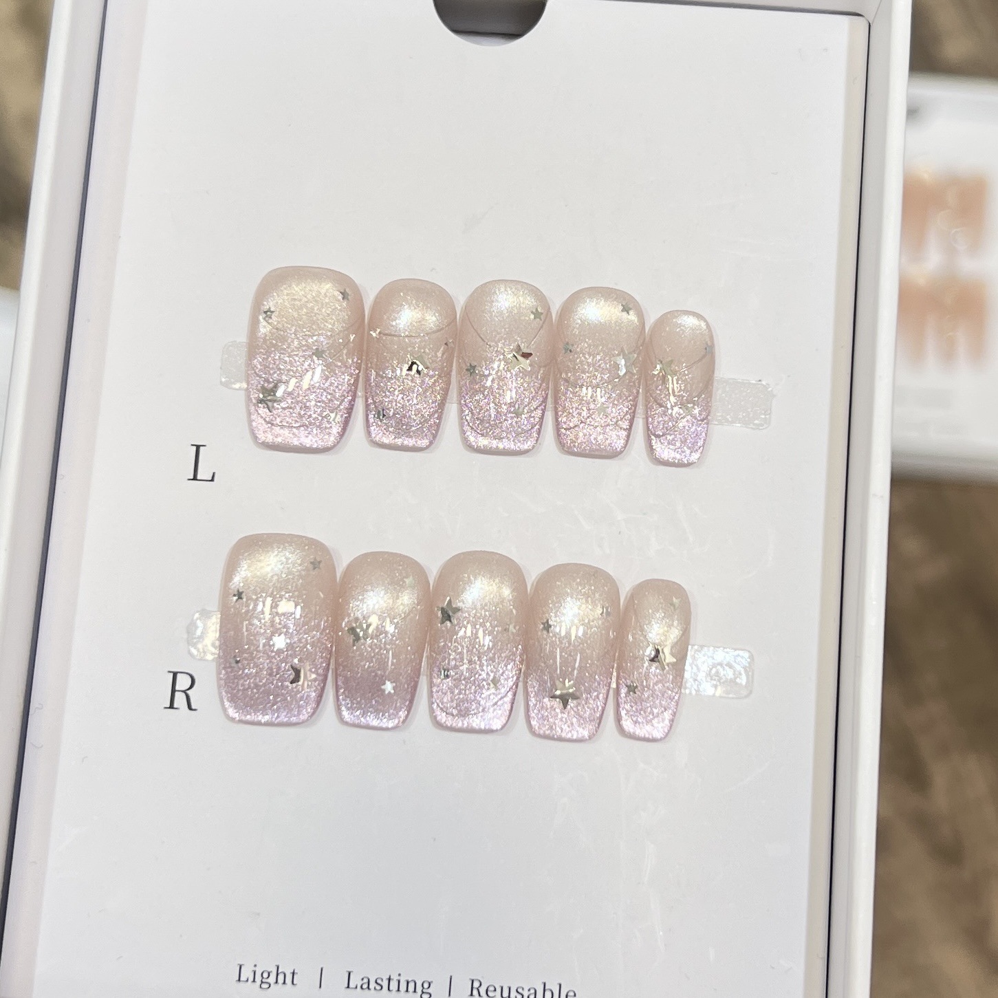 10 faux ongles carrés courts b - Nail Art France avis et prix
