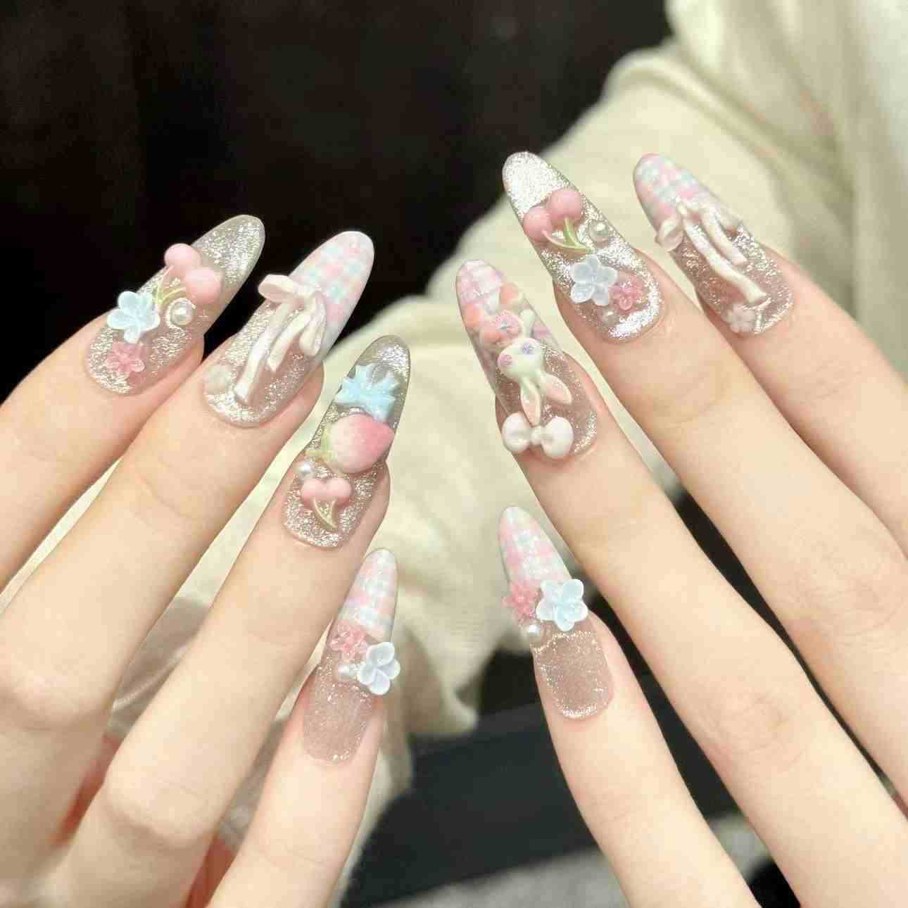 10 pièces de décorations d'ong - Nail Art Oval avis et prix