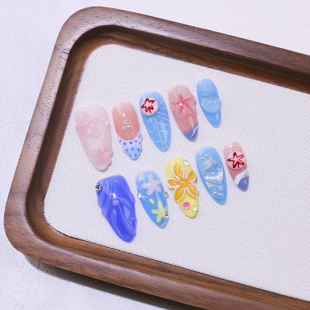 Ongles à presser de luxe faits - Nail Art Ice Blue avis et prix