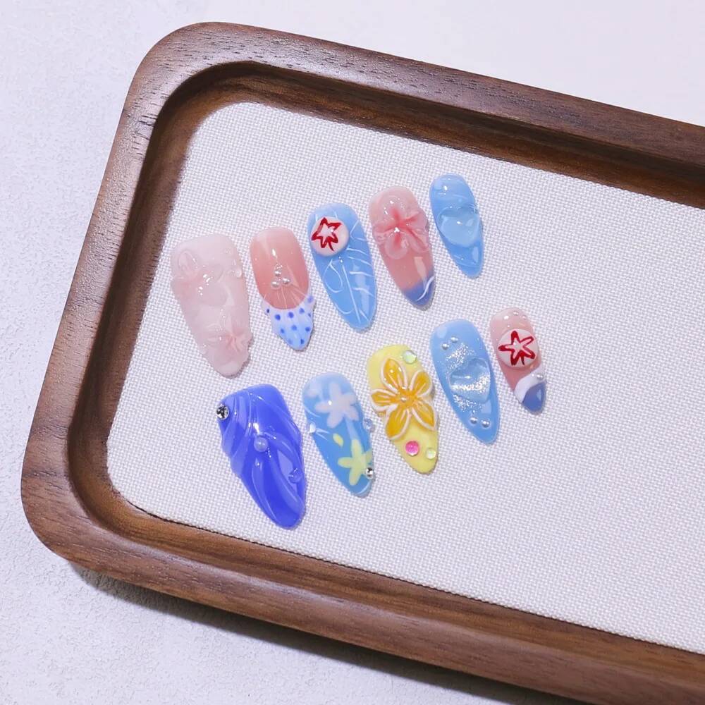 Ongles à presser de luxe faits - Nail Art Ice Blue avis et prix
