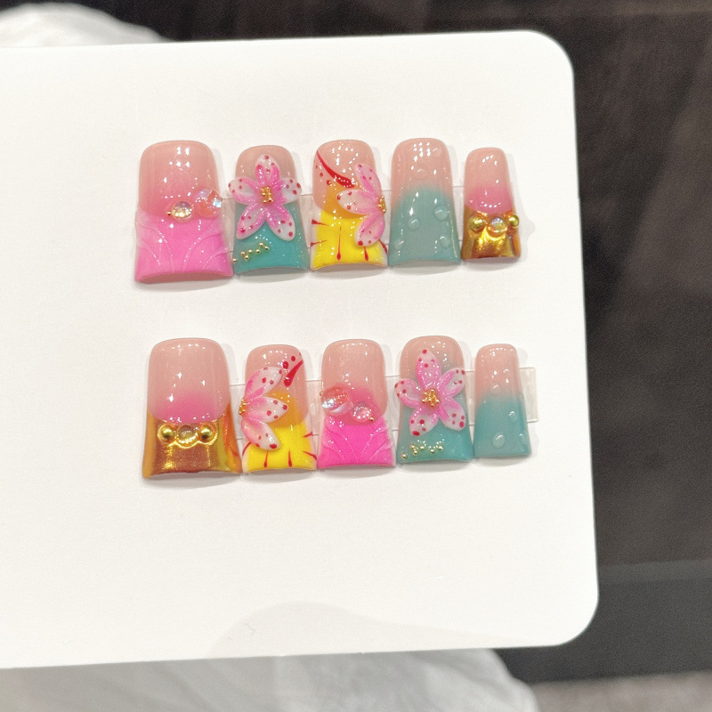 10 pièces Style océan faux ong - Nail Art France avis et prix