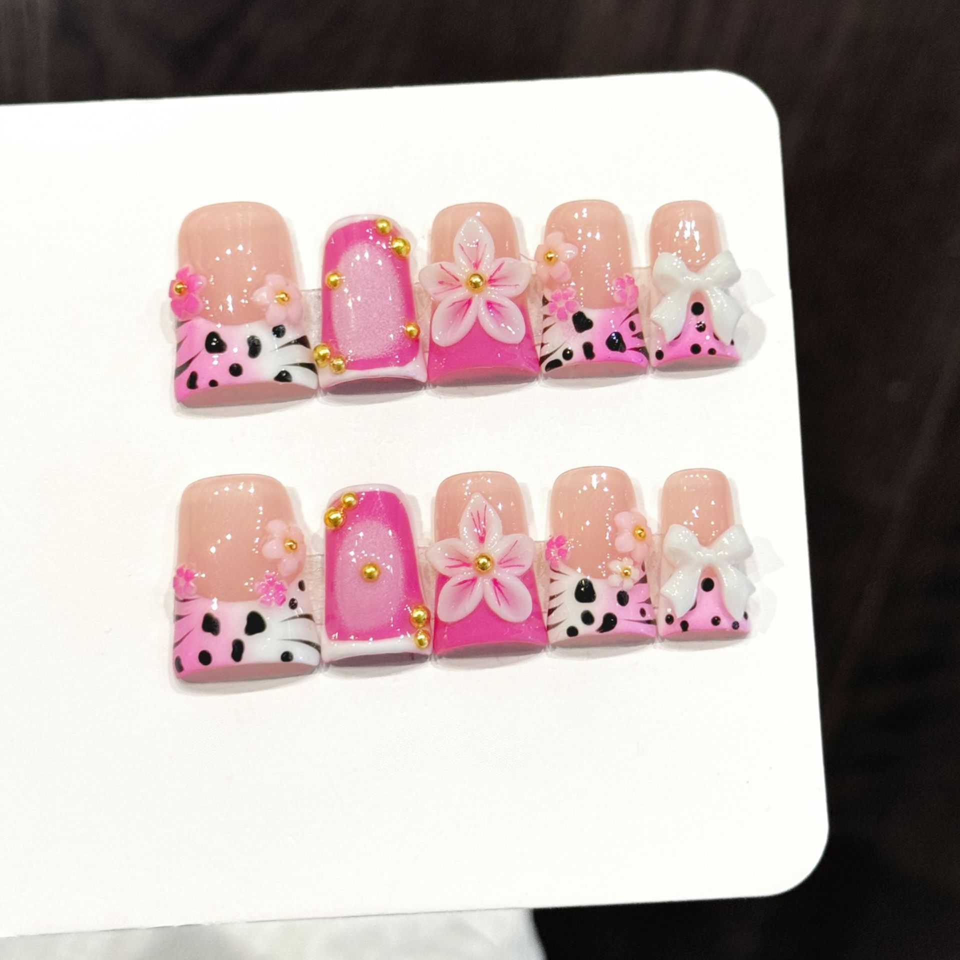 10 pièces Style océan faux ong - Nail Art France avis et prix