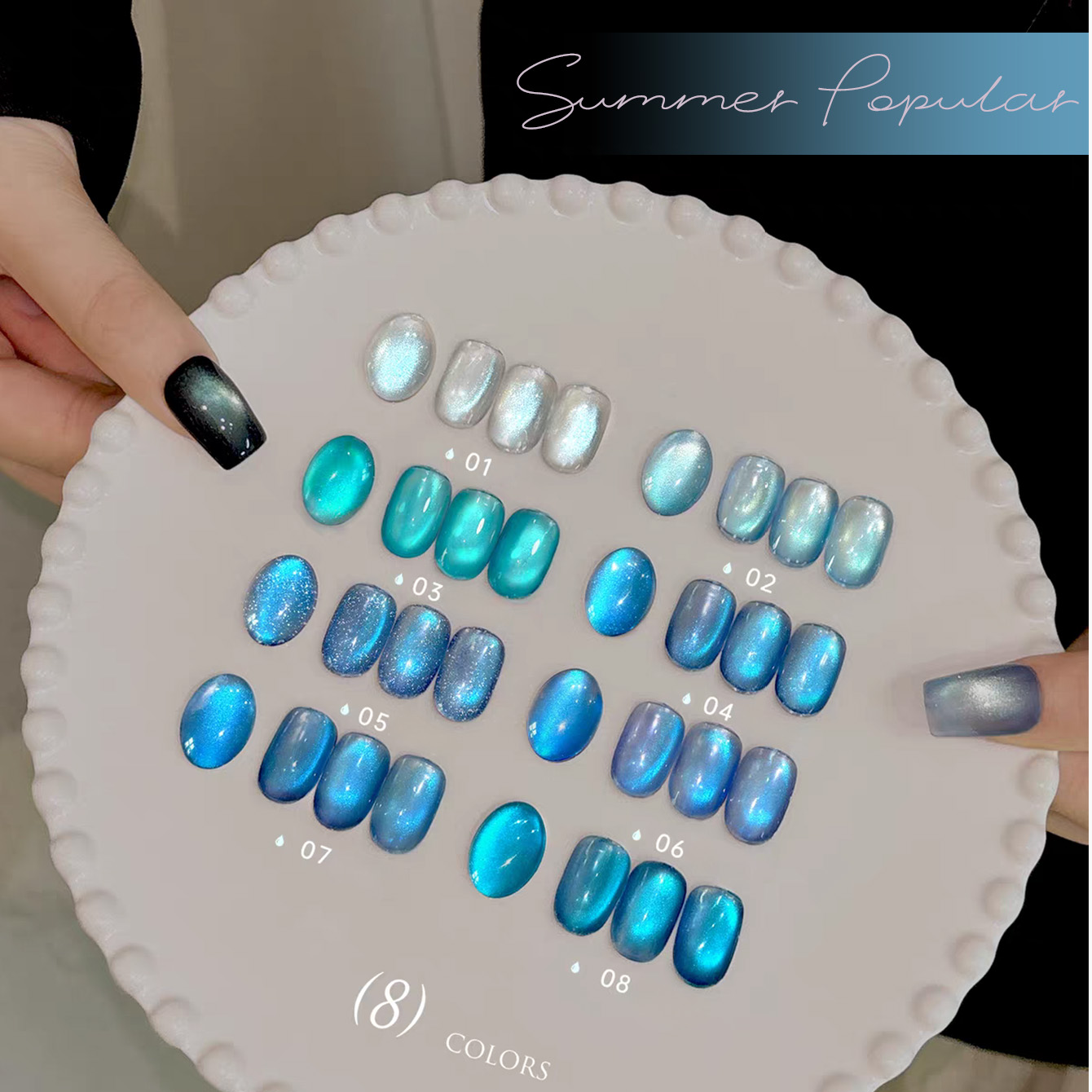 SHAKA 1-8 pièces – Vernis à on - Nail Art Ice Blue avis et prix