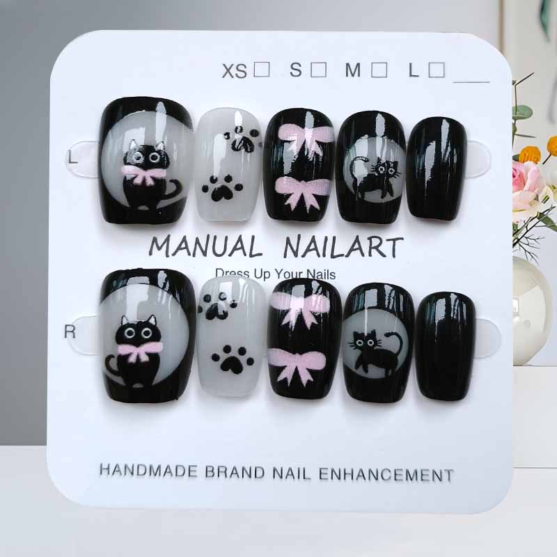 10 pièces dessin animé mignon  - Nail Art Pink Cat Eye avis et prix