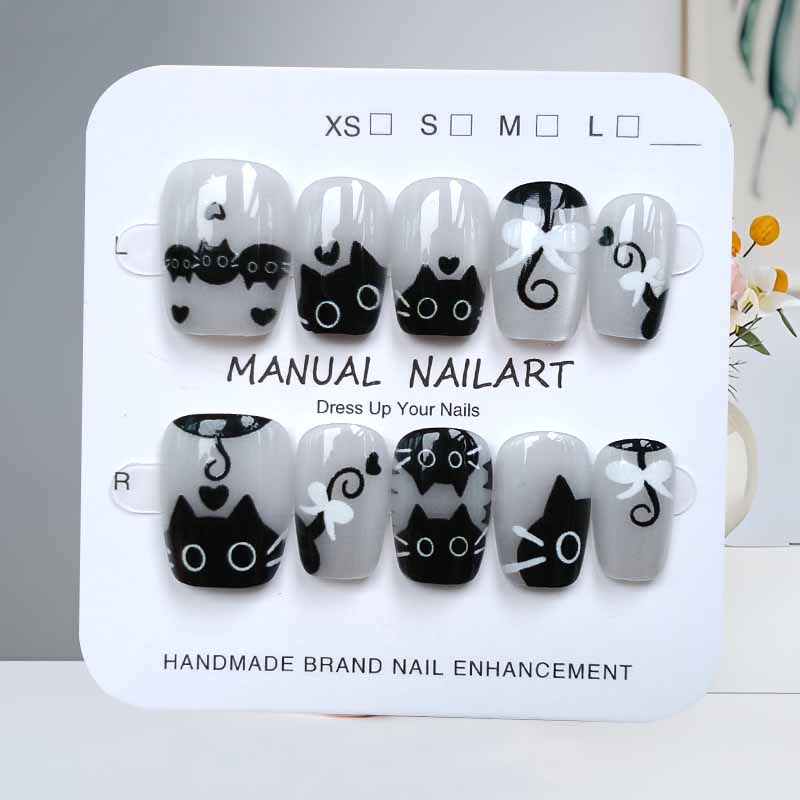 10 pièces dessin animé mignon  - Nail Art Pink Cat Eye avis et prix