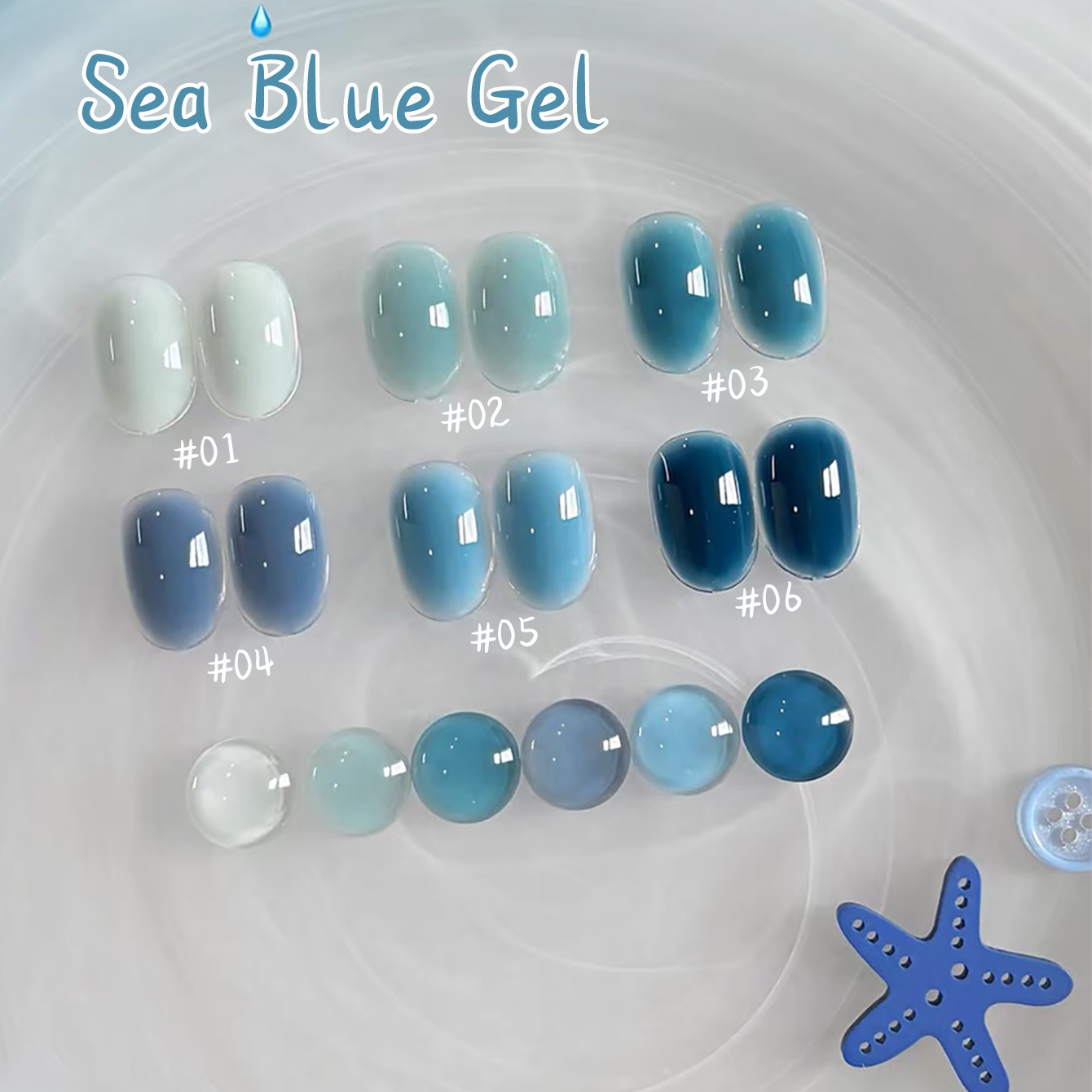 1-10 pièces WS Ice Transparent - Nail Art Ice Blue avis et prix