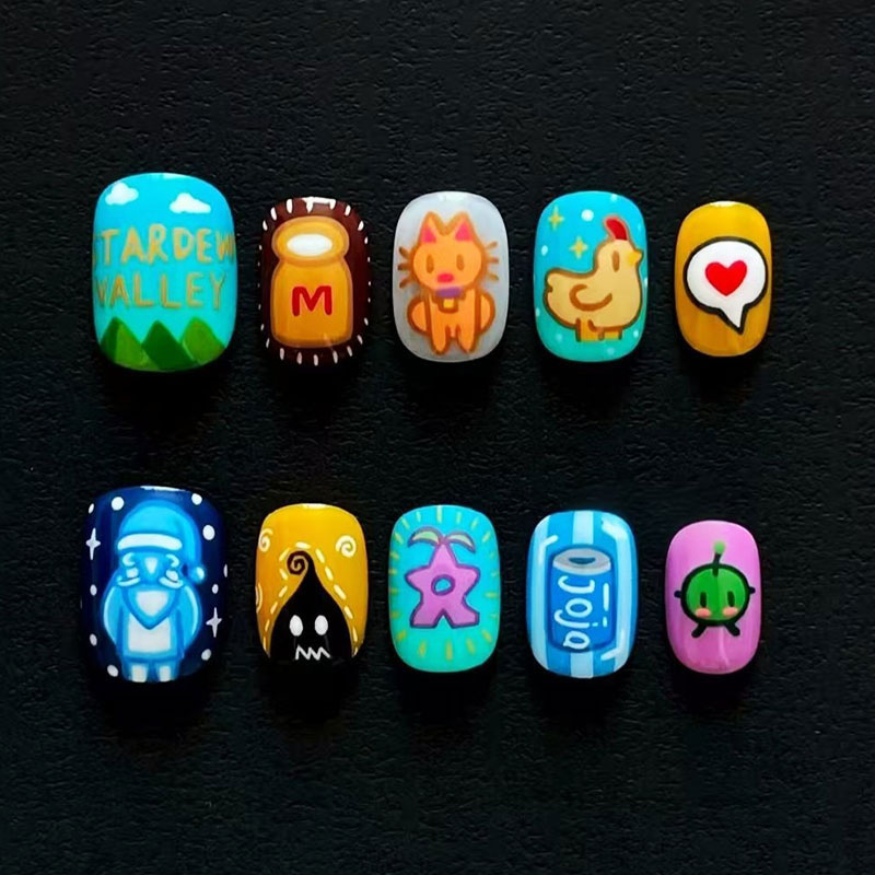 10 faux ongles courts ovales p - Nail Art Oval avis et prix